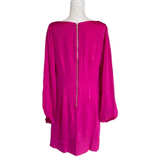 NWT Retro Cache Fushia Pink Split Sleeve Shift Knee Length Glam Dress Size 12 - Picture 2 of 15